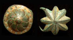 Belt Mounts, Gold Plated, 2nd-3rd Cent, 2-Pack, Scarce!